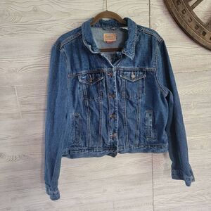 Schmidt Jean Jacket Womens SZ 2X Denim 100% Cotton